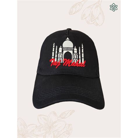 Buy Maatir Navy Blue Taj Mahal Embroidered Premium Baseball Cap Online