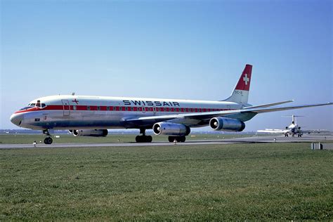 Vintage Douglas DC-8 Aircraft on the Runway