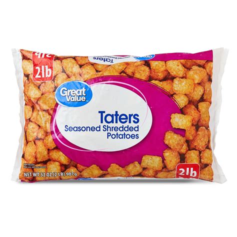 Oat Free? Great Value Taters Seasoned and Shredded Potatoes, 32 oz, 2 lbs (Frozen) | Spoonful