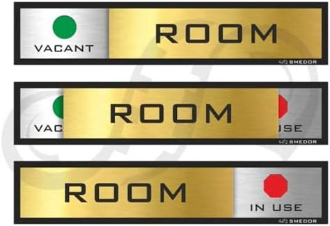 SMEDOR® Sliding Sign Board Vacant/In Use (in/out) : Amazon.in: Office ...