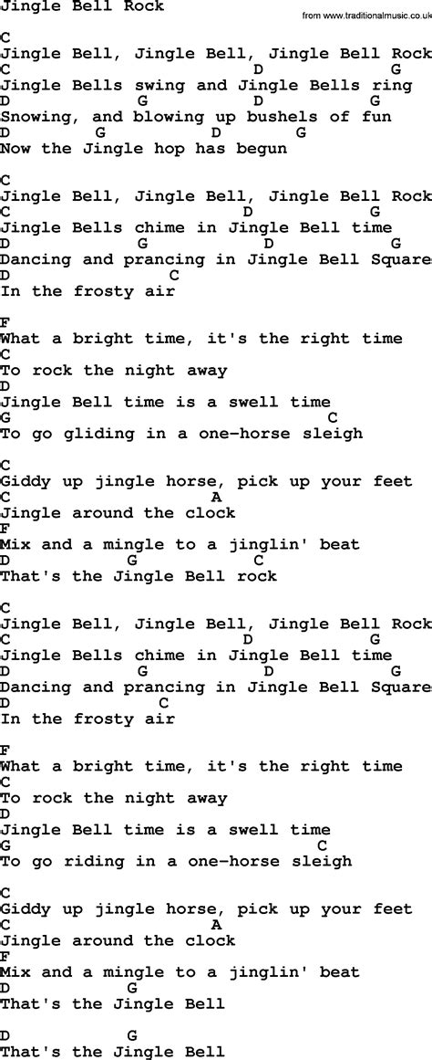 Jingle Bells Rock Lyrics Printable