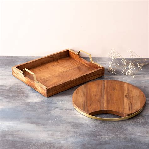 Teak Wood Serving Platter & Tray – Nestroots