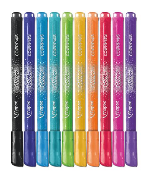 GLITTER FELT TIP PENS X10 CARDBOARD BOX – Maped India