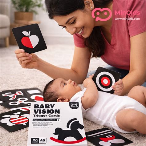 Baby Vision Trigger Cards (0–6 Months) | Black & White + Red Visual ...