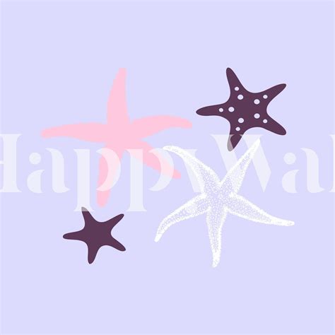 Pale Purple Sea Stars Wallpaper | Happywall