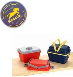 Flipkart.com | zyson ZYN Plastic Airtight Lunch Box, 3 Compartment ...