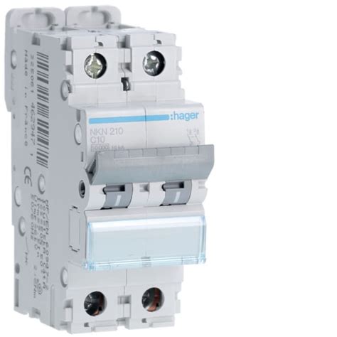 NRN210 Hager | Hager NRN NRN Circuit Breaker, 2-Pole, 10 A, Type C, 415 ...