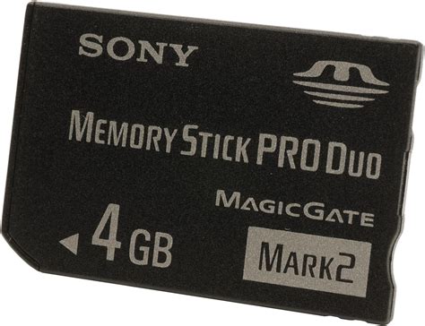 Amazon.com: Sony Memory Stick PRO Duo (Mark 2) Tarjeta de memoria 4 GB ...