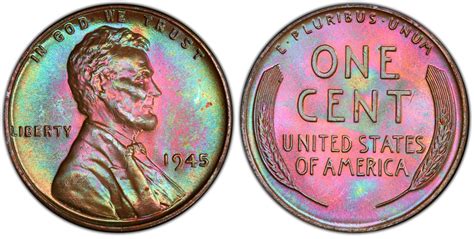 1945 1C, BN (Regular Strike) Lincoln Cent (Wheat Reverse) - PCGS CoinFacts