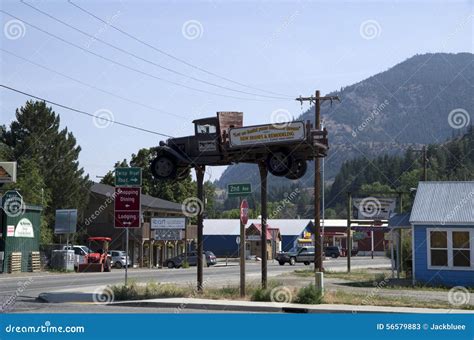 Small town Twisp editorial stock photo. Image of washington - 56579883