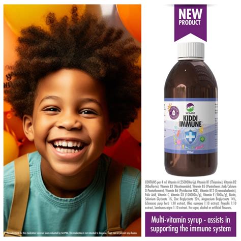 Kiddi Immune Multivitamin Syrup 200ml – Sugar-Free Kids Immune Support ...