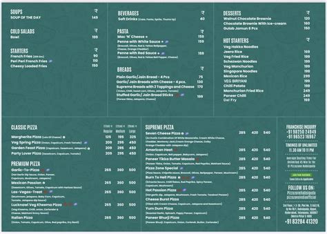 Menu at Pizza Zone Habsiguda, Hyderabad