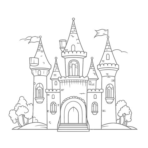 How To Draw The Disney Castle Outline