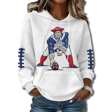 Pat Patriots Football Waffle Hoodie