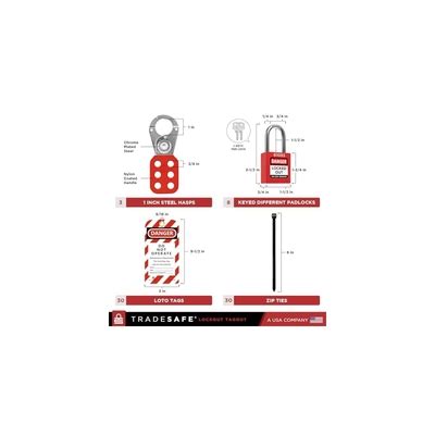 TRADESAFE Lockout Tagout Station with Loto Devices - India | Ubuy