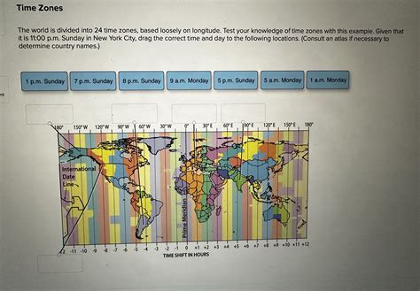 [Solved] Time Zones The world is divided into 24 time zones, based loosely... | Course Hero