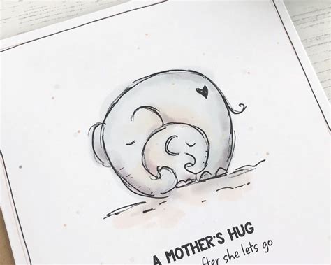A Mother's Hug, Cute Mother's Day Card By Cloud 9 Design | Mom drawing ...