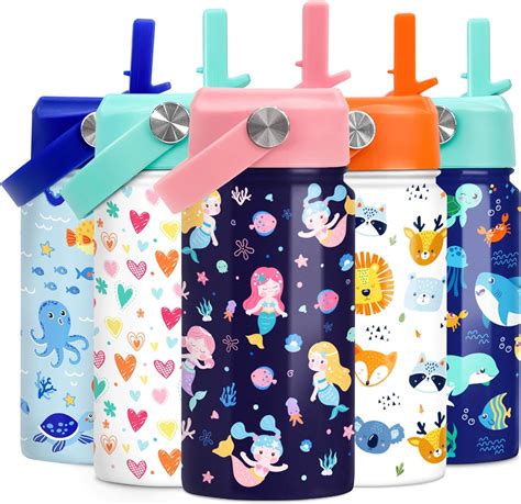 Amazon.com: Mermaid Water Bottle for Girls - Kids Water Bottle with ...