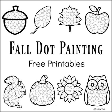 fall dot painting printables