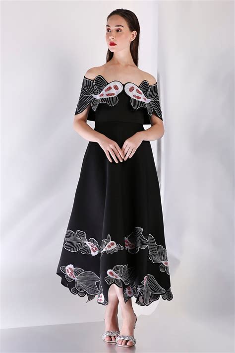 Koia Fish - Fit and Flare Embroidered Dress – Ozeqo