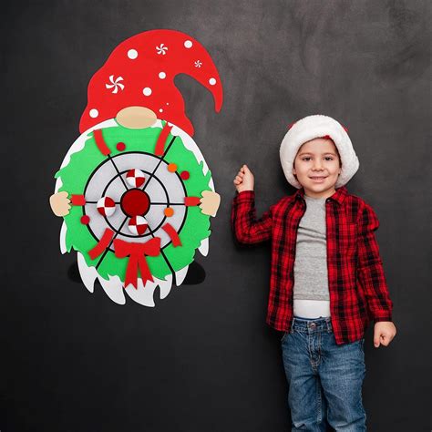 Buy Aneco Christmas Dart Board Game Spliceable Dart Board Kit with 6 ...