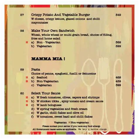 Menu at Citrus Cafe - Lemon Tree Hotel, Hyderabad
