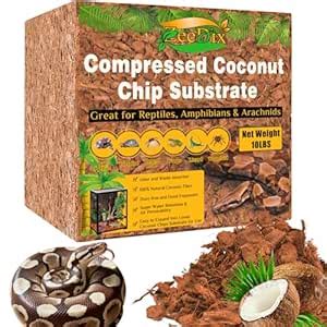 ZeeDix 10LB Coco Fiber Chips Substrate for Reptiles, 72 Quart Coconut ...