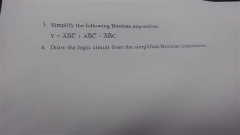 Image result for Simplify Using Boolean Algebra ABC ABC ABC ABC
