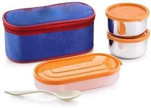 Flipkart.com | luzzo Tiffin 3 Container Double Decker Insulated Lunch ...