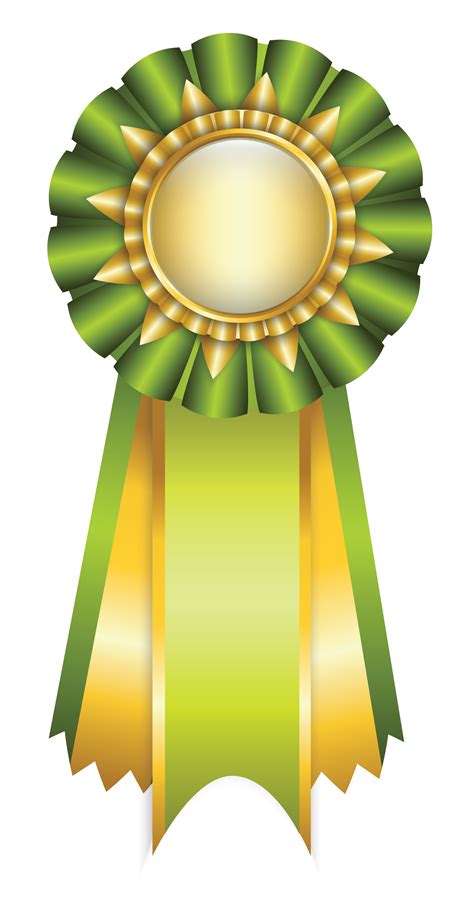 Green Medal Ribbon Clip Art