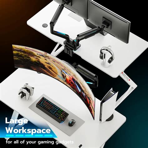 ARESWING ARES WING Gaming Desk RGB 47 Inch - Z Shaped Gaming India | Ubuy