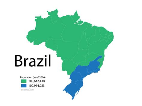 Brazil Population Distribution Map