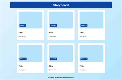 Image result for Free Printable Storyboard Example