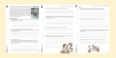 'The Little Refugee' Analysis PDF | Characters | Twinkl