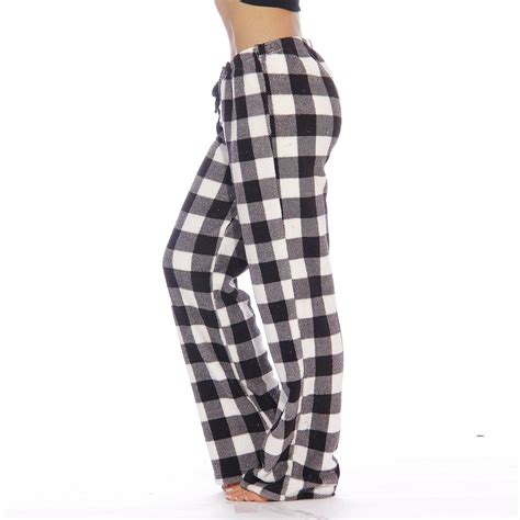 YNGKMEA Red Plaid Pajama Pants Women Fuzzy Unisex Pajama Pants Comfy ...