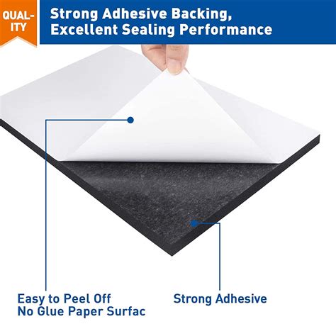 Buy 8 Pack] Adhesive Foam Padding, 12L x 8W Non-Slip Anti Vibration ...