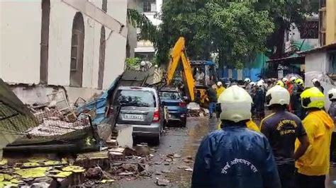 Portion of building collapses in Mumbai's Ghatkopar amid heavy rain, 3 ...