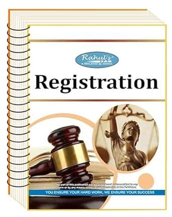 Buy Rahul IAS Registration Law Photocopy Printed Notes in English for ...