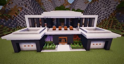 Large Modern House Minecraft Tutorial 的图像结果