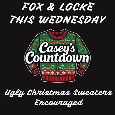 CASEYS COUNTDOWN - DECEMBER 4, Fox & Locke, Franklin, 4 December 2024 ...
