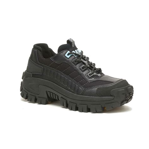 Caterpillar Work Shoes Outlet India - Invader Women Black / Light Blue