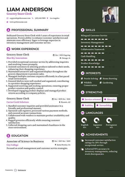Grocery Store Clerk Resume at genscarletteblog Blog