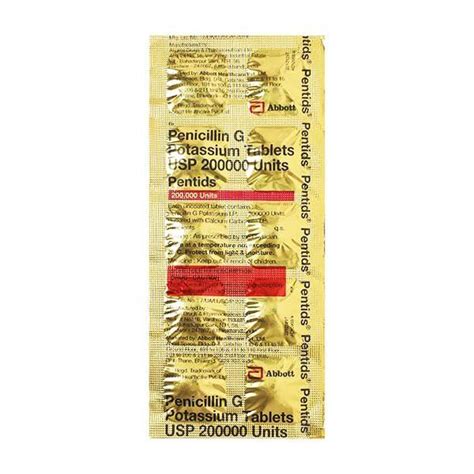 Pentids 200000IU Tablet 10's Price, Uses, Side Effects, Composition ...