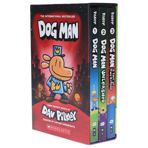 Dog Man: Book 1-3 Graphic Novels by Dav Pilkey 3 Books Collection Box ...