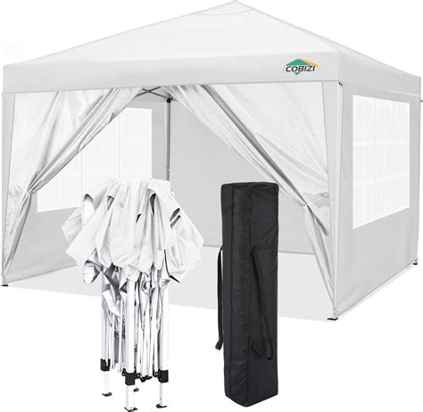 Amazon.com : COBIZI 10x10 Pop Up Canopy Tent with 4 Sidewalls Party ...