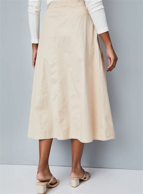 Buy Women Solid A-Line Midi Skirt Online at just Rs. 999.0 ...