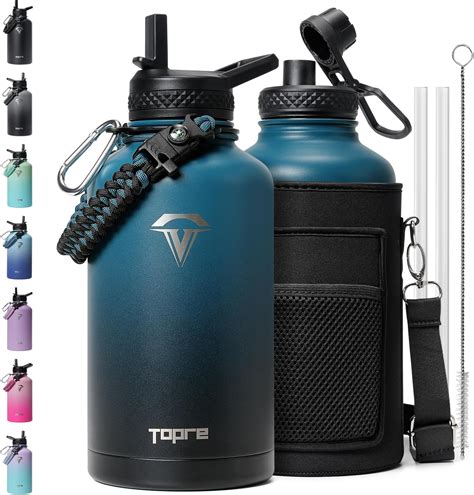 Amazon.com: Topre 128 oz Insulated Water Bottle,One Gallon Water Flask ...