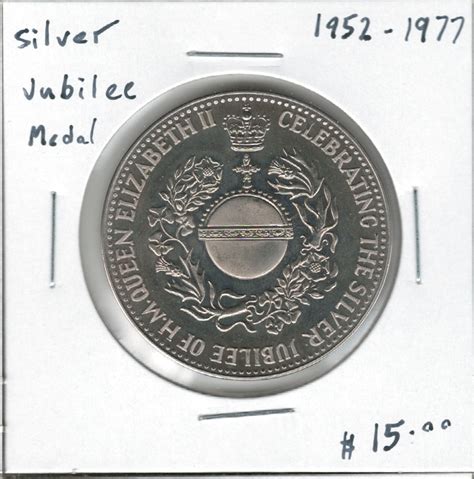 Queen Elizabeth II Silver Jubilee Medal 1952 - 1977 - London Coin ...