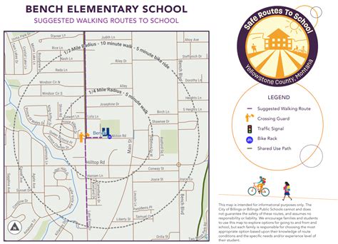 Walking Route Maps For Billings Elementary Schools | City of Billings ...