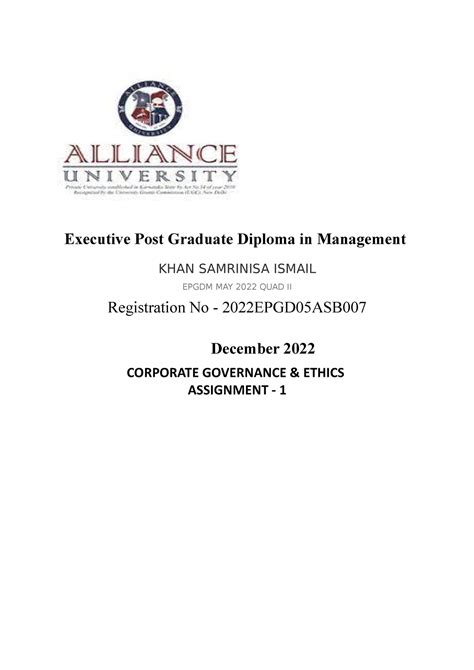 CGE-Assignment 1 - Study Material - Executive Post Graduate Diploma in ...